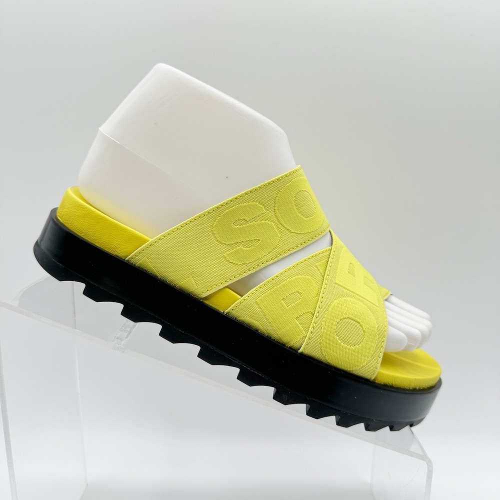 Women's Sorel Roaming™ Sport Slide Slip-on Sandals Yellow Neon Green Sz 7 T1